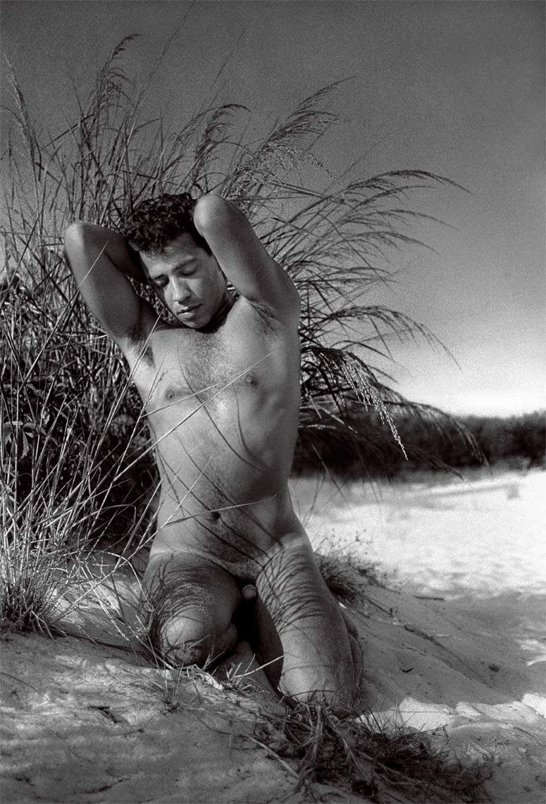 David Lebe; Antonio Posing 1984,  male nude, black and white photograph