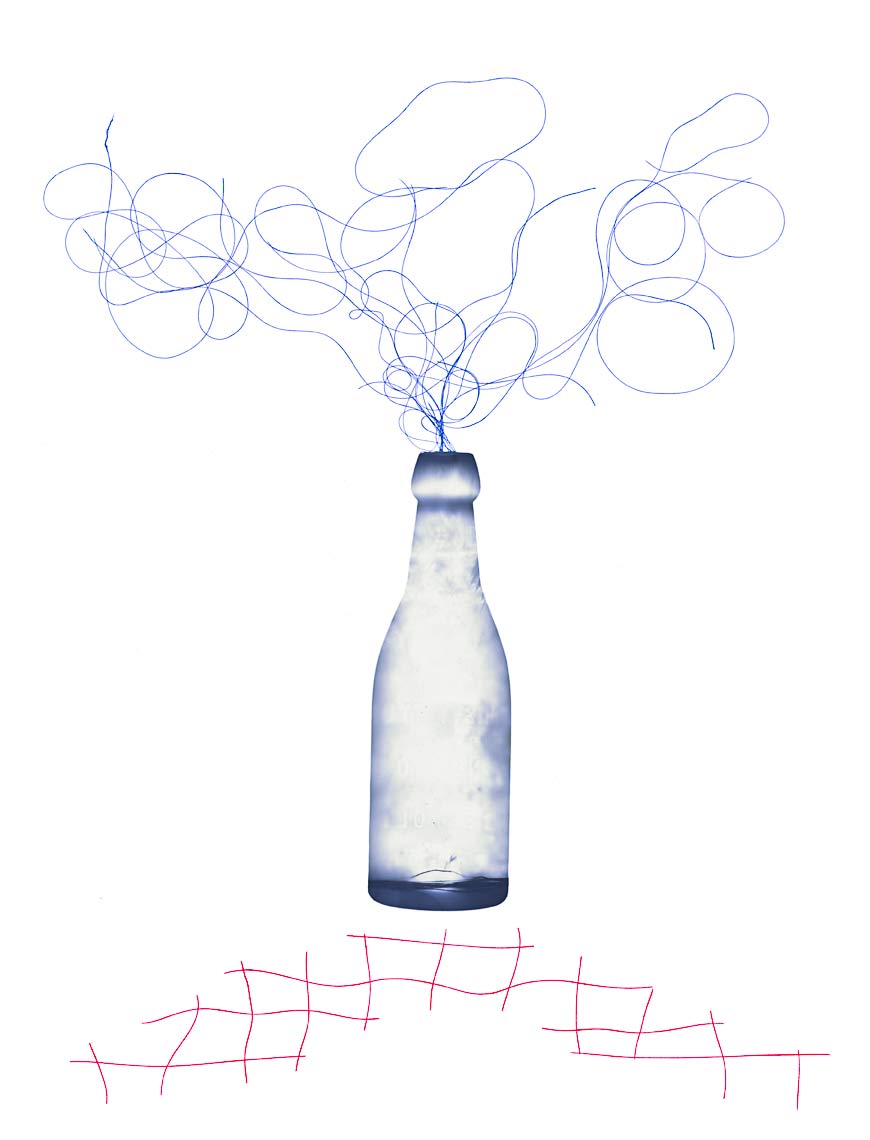 David Lebe; Bottle 1v011, 1985-20112011, digitally altered photogram