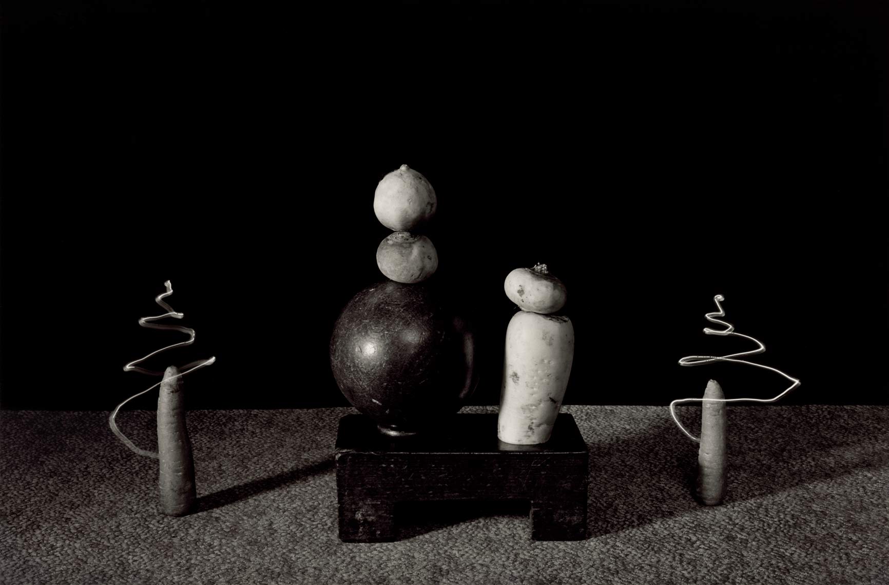 David Lebe; Food For Thought 9, 1992, light drawing, black and white photograph
