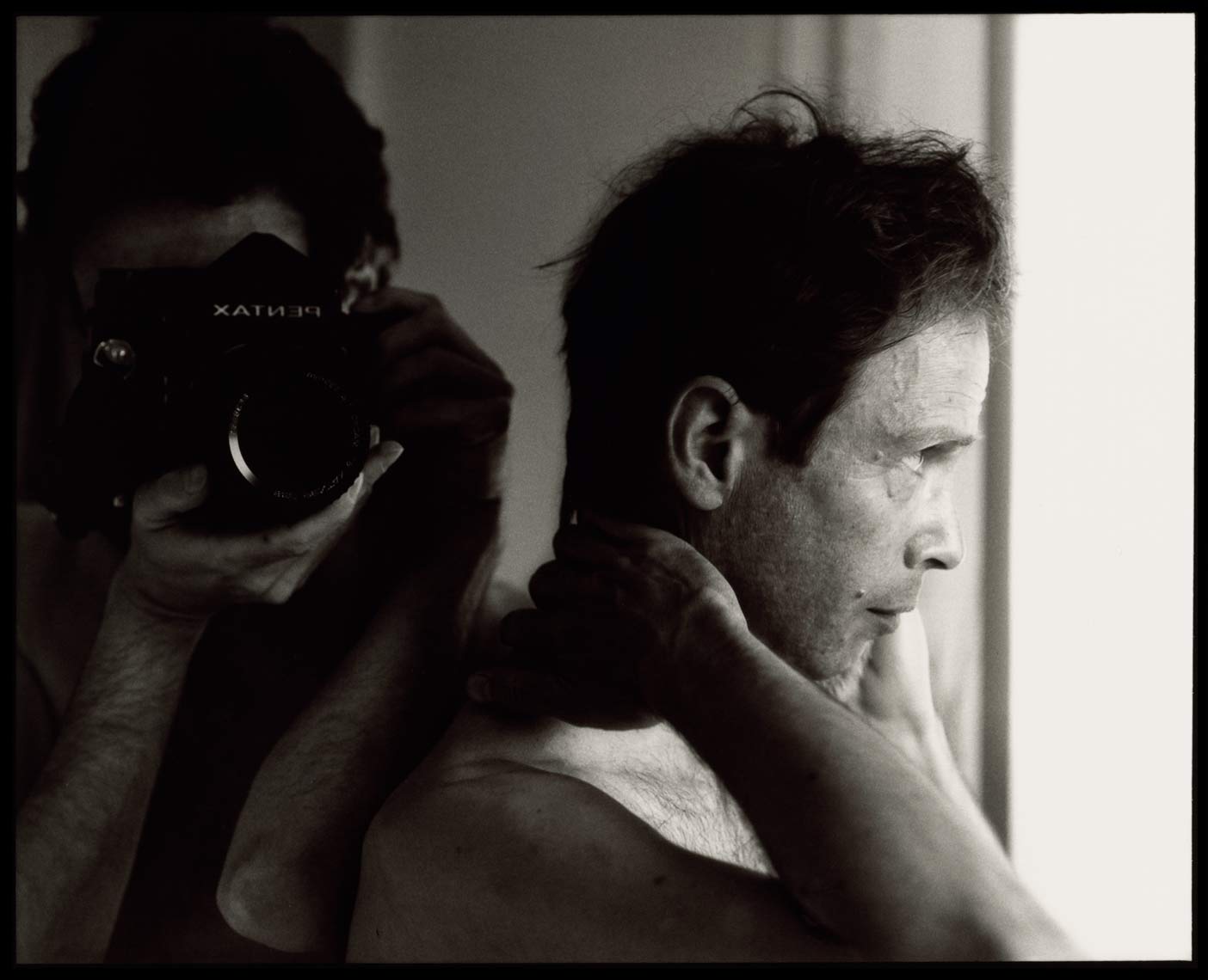 David Lebe; Morning Ritual 26, 1994, black and white photograph about living with AIDS