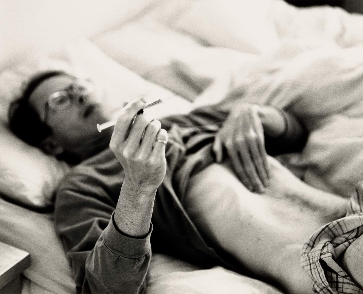 David Lebe; Morning Ritual 29, 1994, black and white photograph about living with AIDS