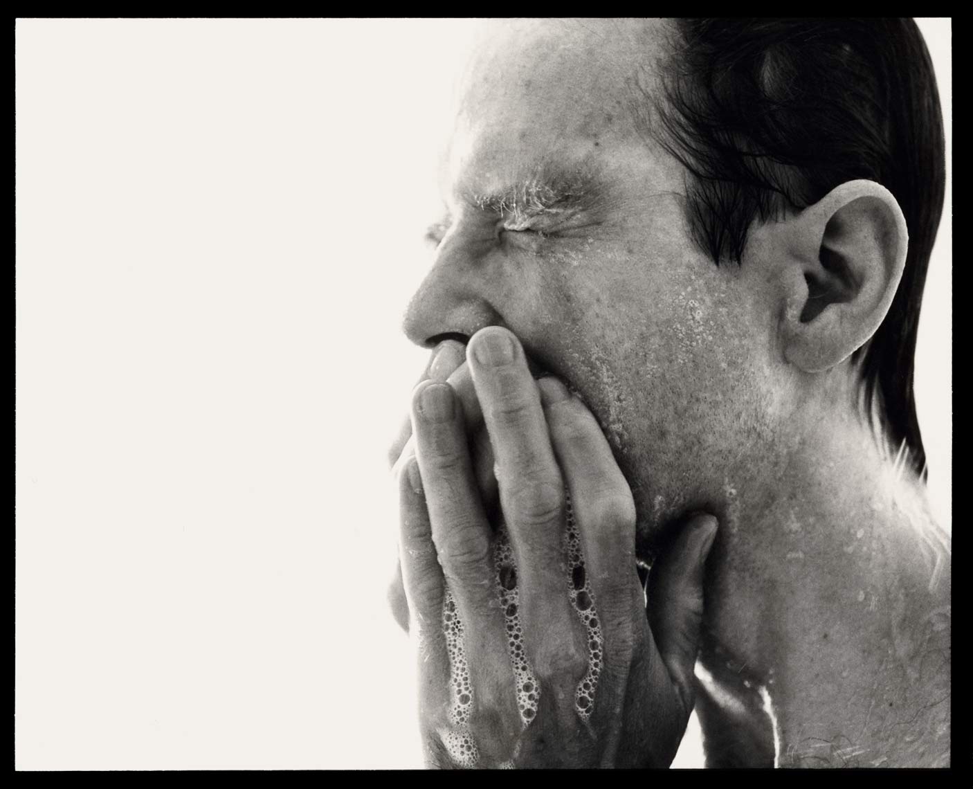 David Lebe; Morning Ritual 6, 1994, black and white photograph about living with AIDS