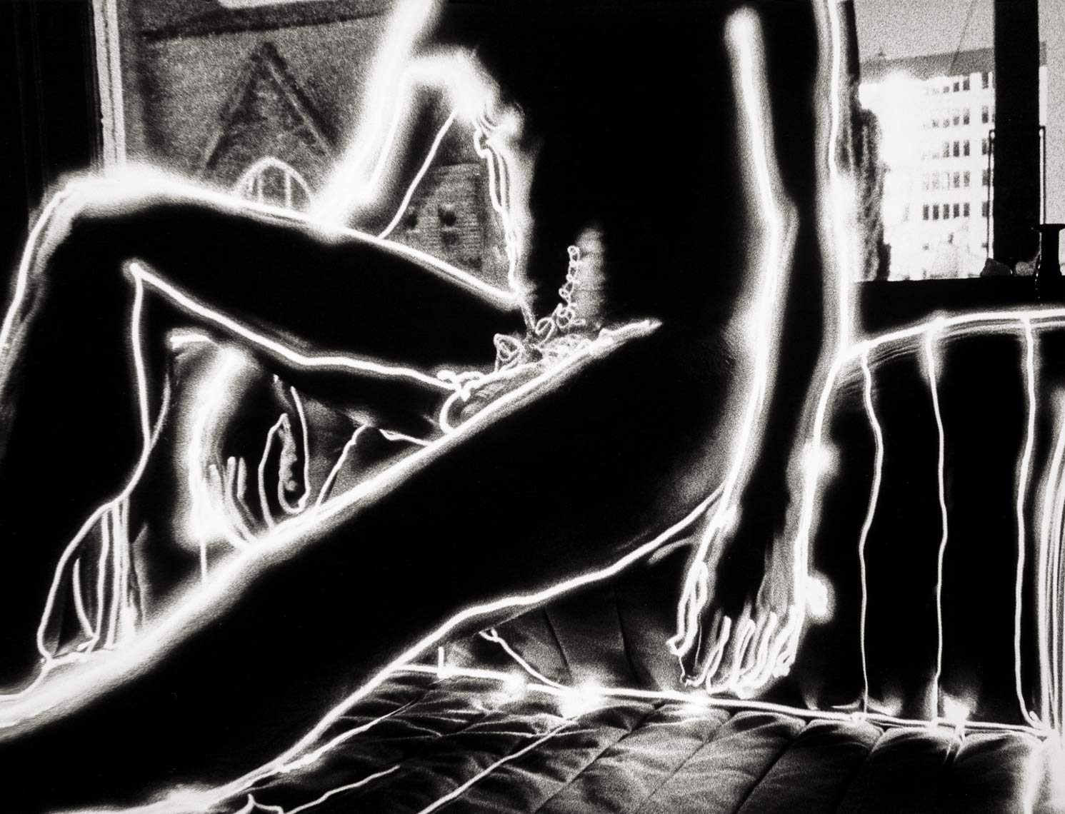 David Lebe; Paul After 1981, male nude, light drawing, black and white photograph