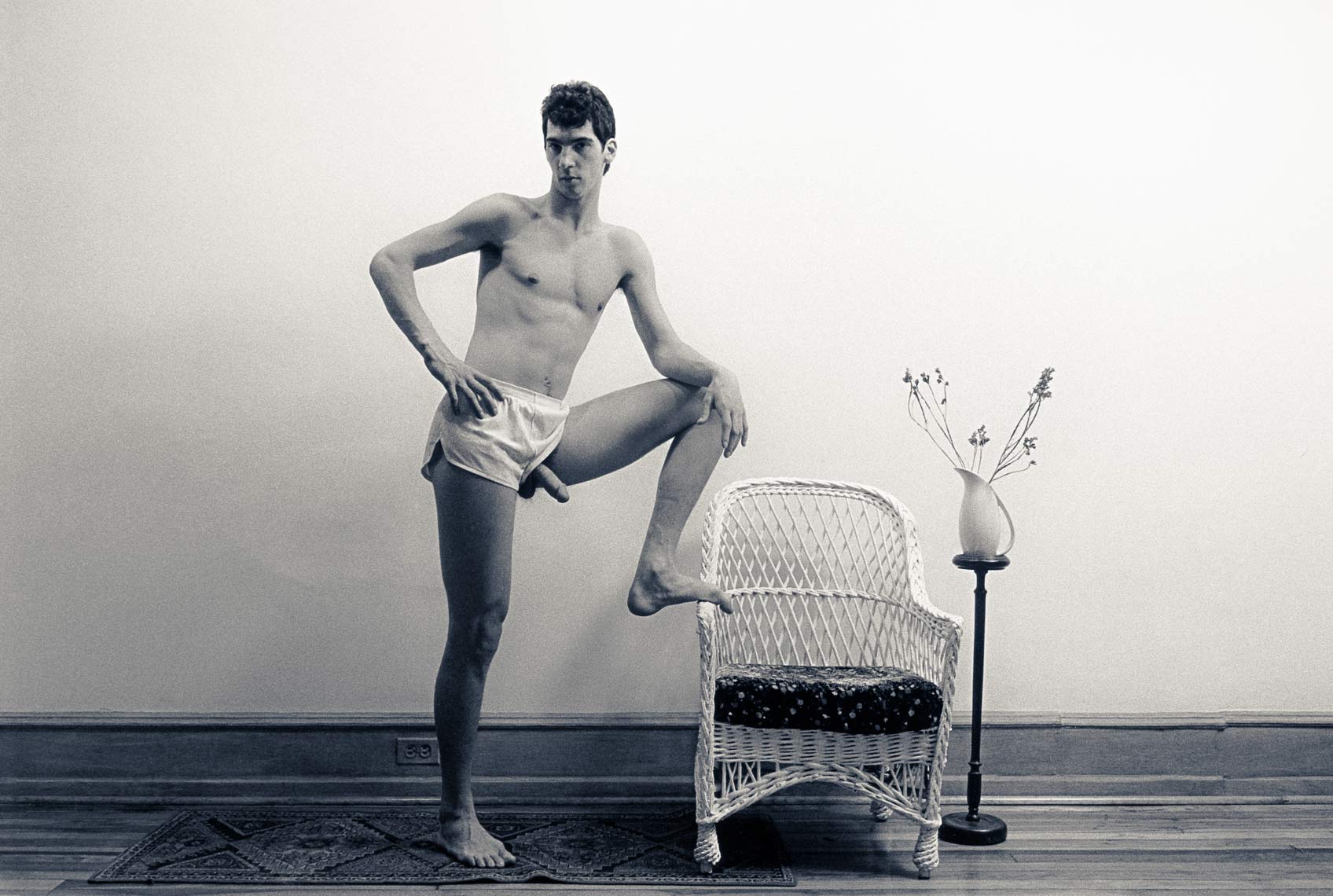 David Lebe; Shorts, 1983, male nude, black and white photograph