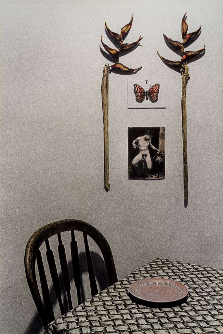 David Lebe; The Empty Plate, 1982, still life, hand colored photograph
